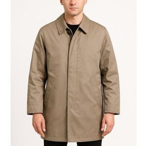 Vintage 90s Brooks Brothers Mac Trench Coat Men S Khaki Lined Cotton Check Plaid